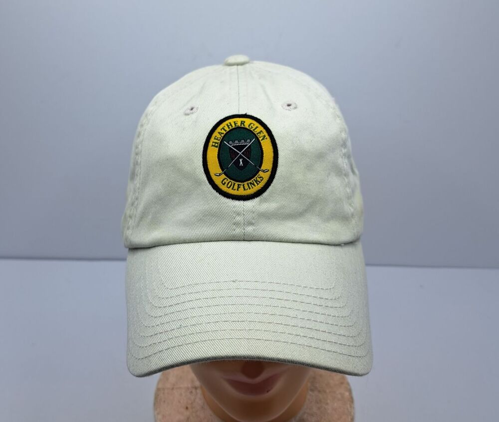 American Needle Heather Glen Golf Links Beige Adjustable Closed Course